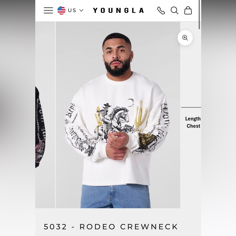 Brand new @youngla Rodeo Crewneck.
Sold out from the most recent YoungLA drop!